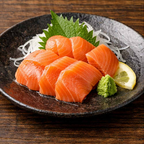Salmon sashimi